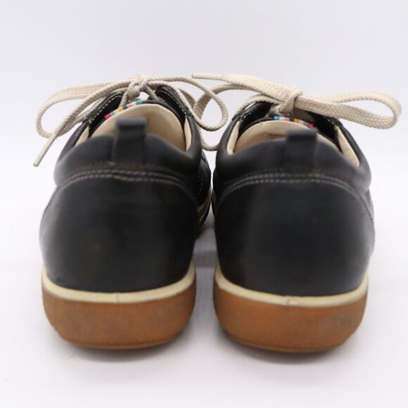 Ecco Womens Chase Shoes Size 7 Casual Walking Sneaker Black Leather Euro 37 - Picture 9 of 11